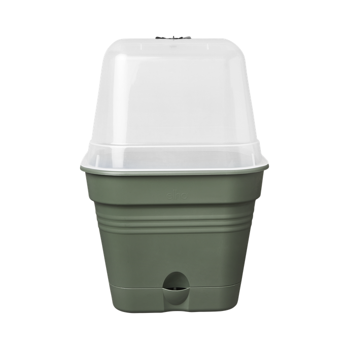 green basics growpot square allin1 15cm leaf green